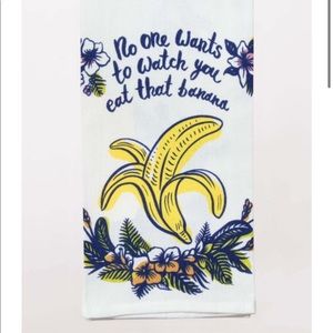 Blue Q NO ONE WANTS TO WATCH YOU EAT THAT BANANA DISH TOWEL